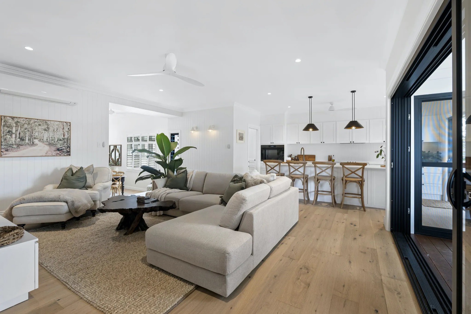The finished living room at Raymond St